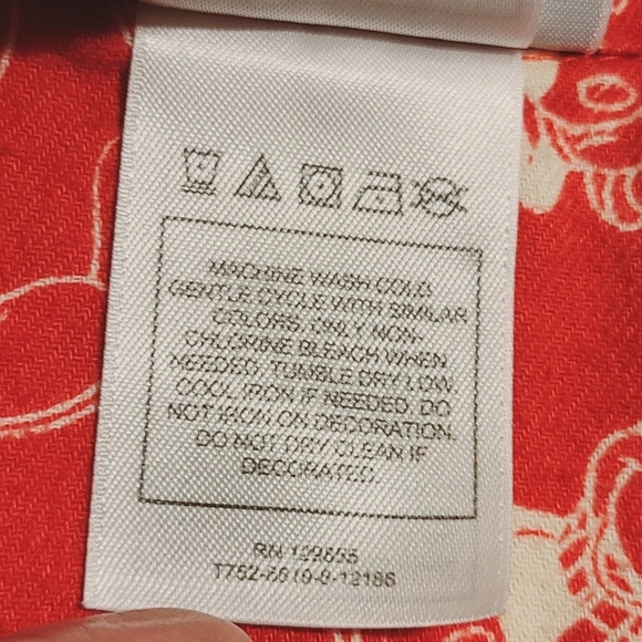 Disney Parks | Women's Red Fleece PJ Button-Down Shirt (US Size Medium) - Picture 6 of 14